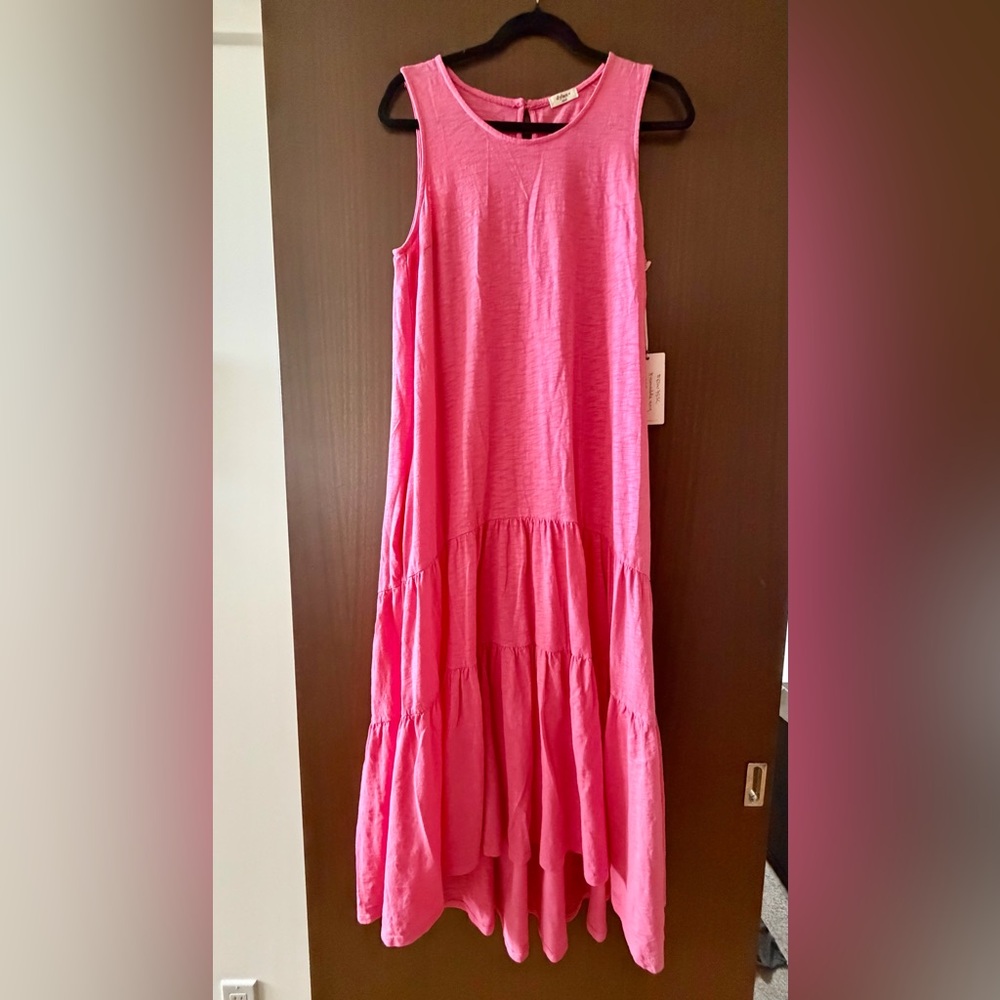 dylan Pink Sleeveless Tiered Maxi Dress